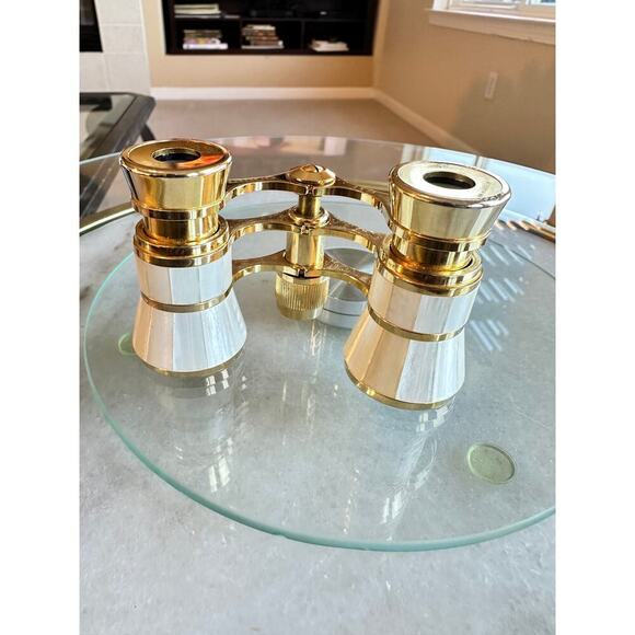 Vintage Tasco Opera Glasses 3x23 – Gold & Pearl Finish Theater Binocular - Picture 6 of 6